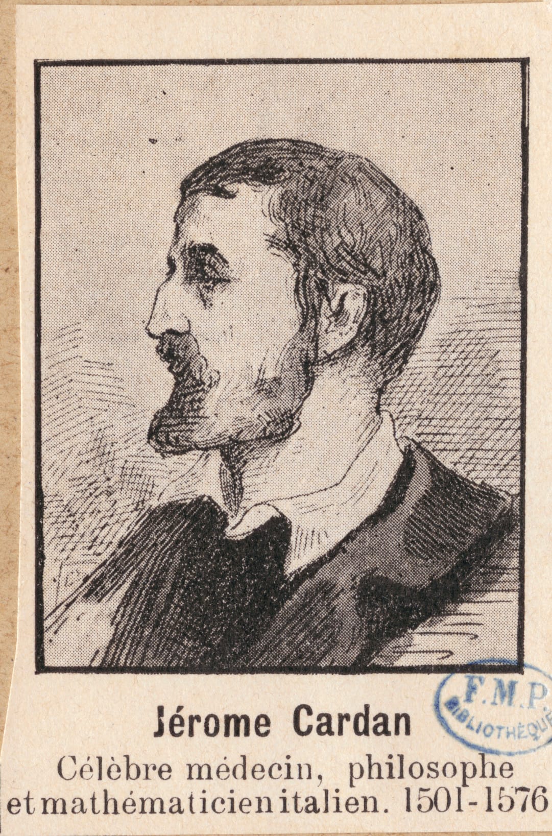 卡尔达诺(Gerolamo Cardano,1501–1576)。
