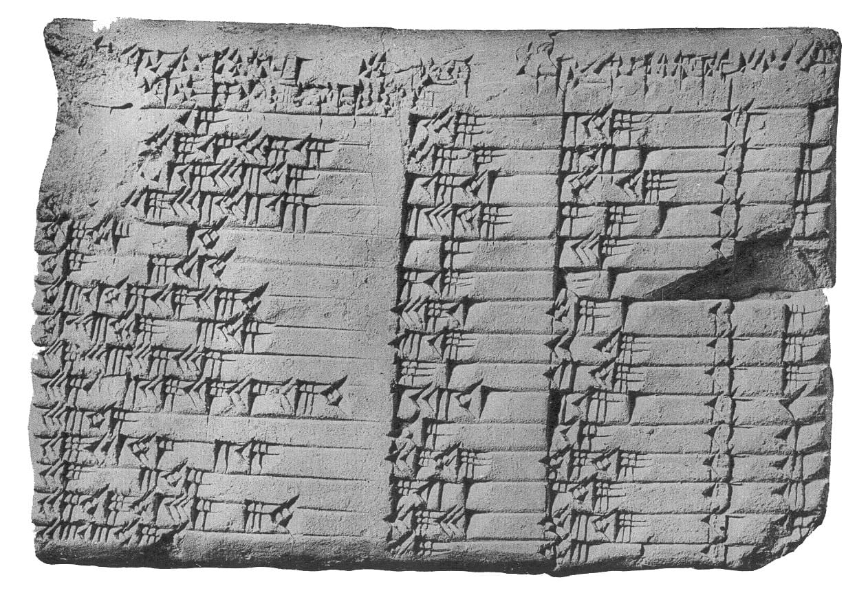 巴比伦泥板 Plimpton 322(约公元前 1800 年):人类解二次方程的历史,比代数符号本身还要古老。